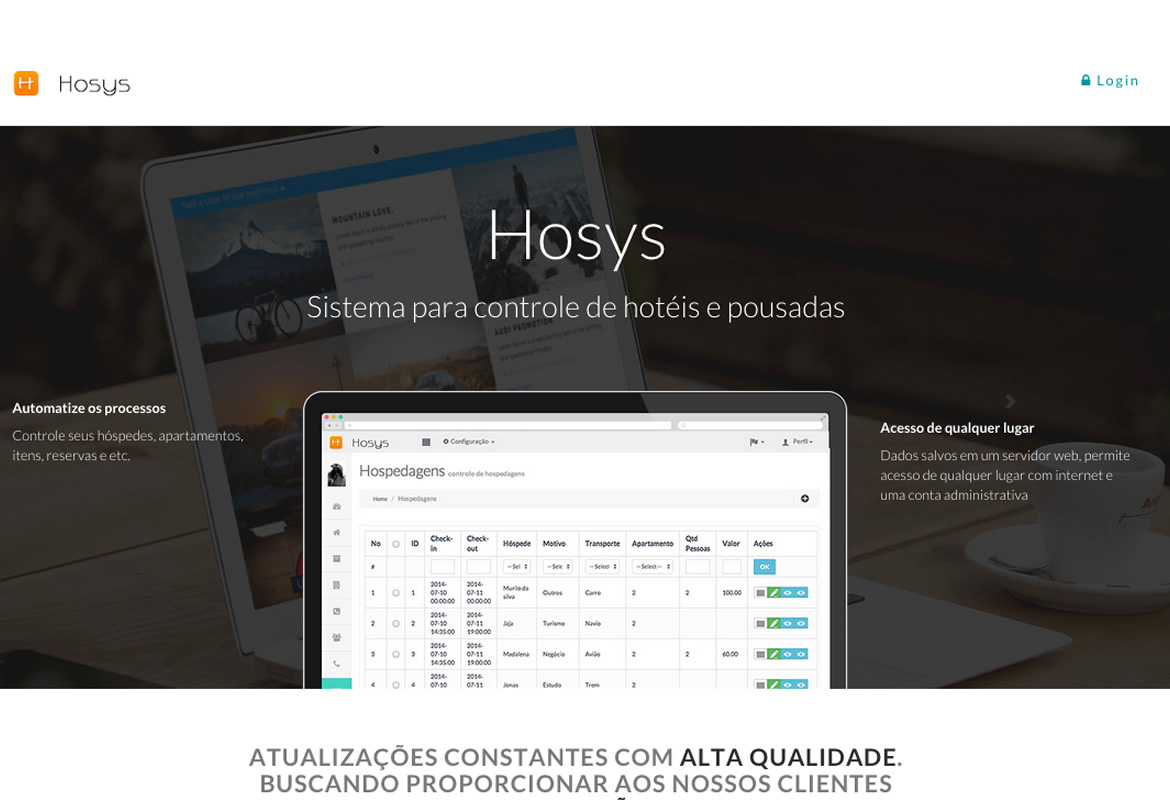 Sistema e Logo Hosys