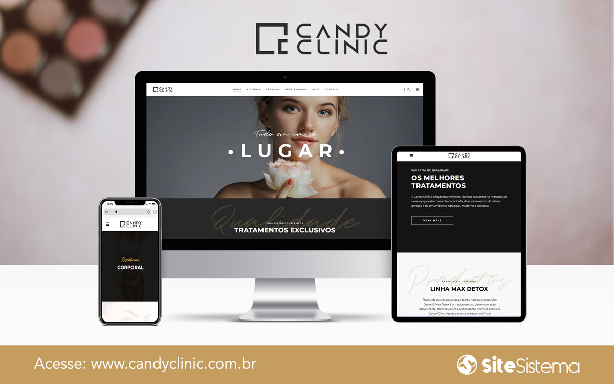 Site e Logo Candy Clinic