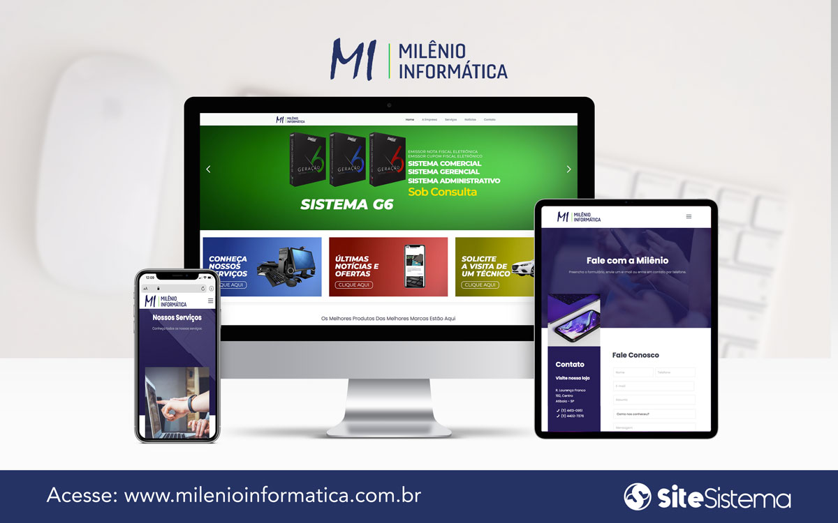 Site Loja e Assistência Técnica Milênio Informática