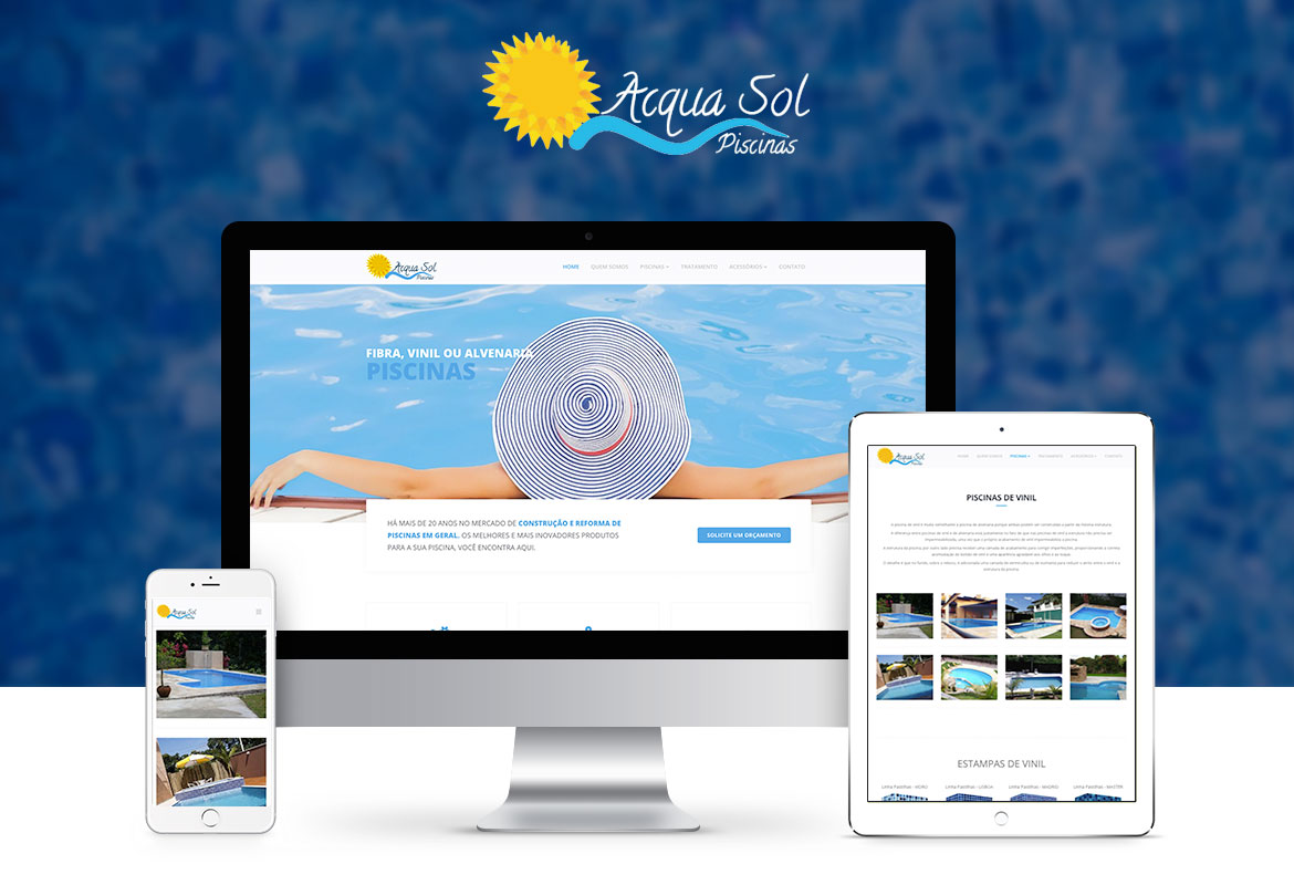 Site e Logo AcquaSol Piscinas