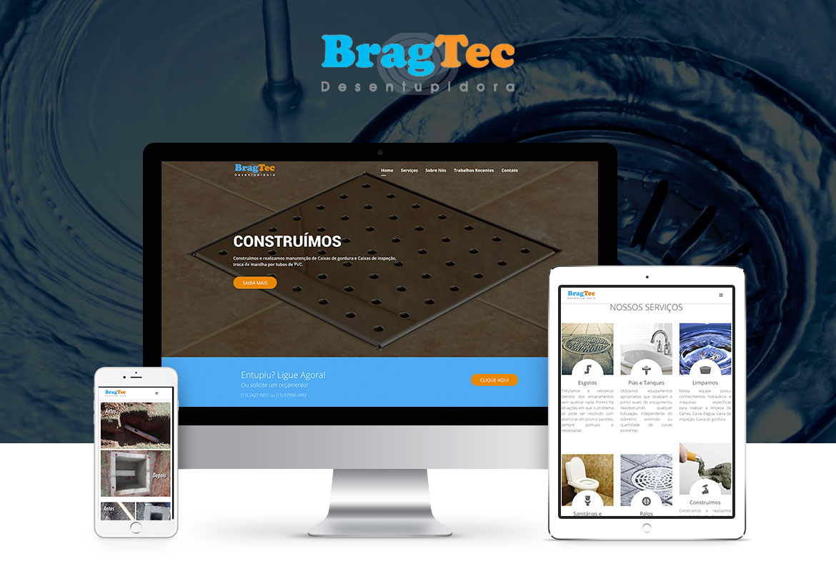 Site Desentupidora BragTec 
