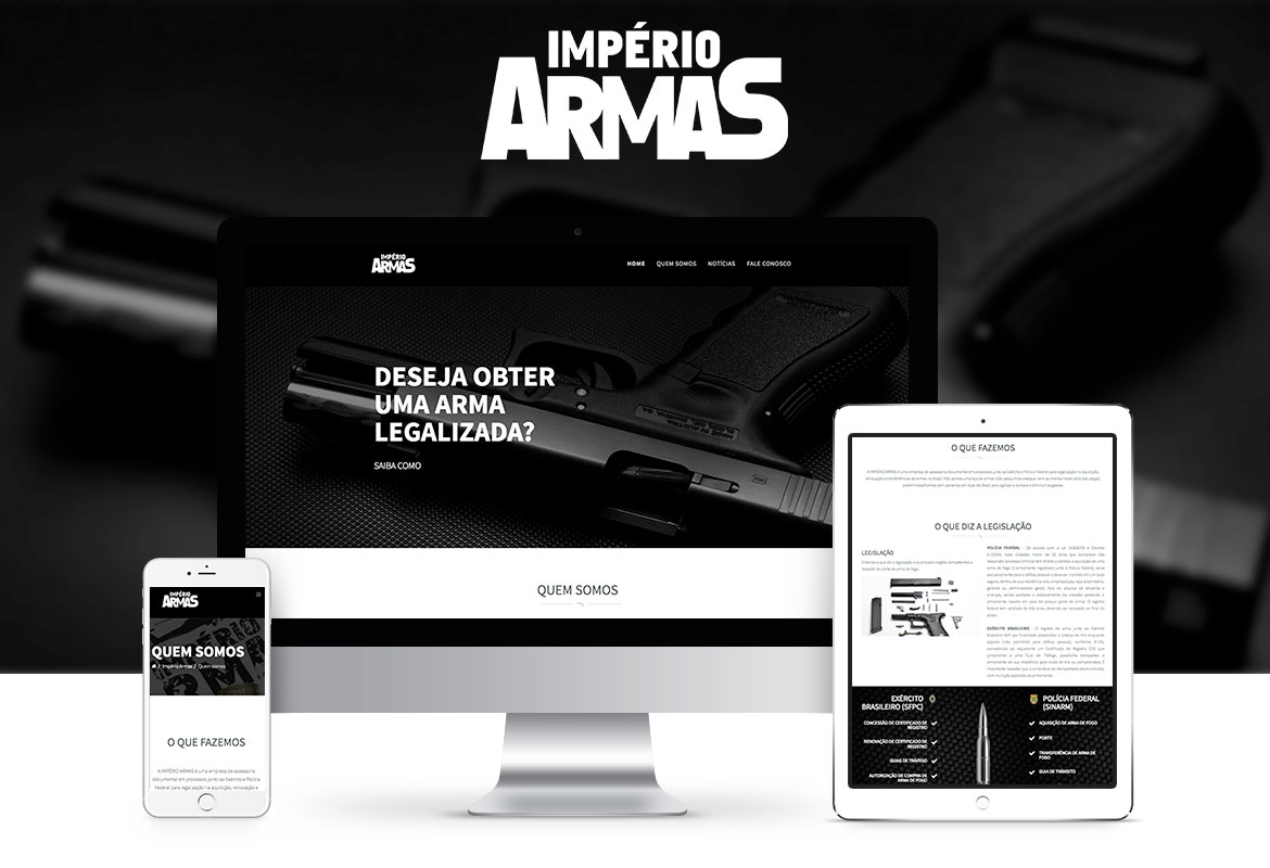 Site e Logo Despachante Império Armas